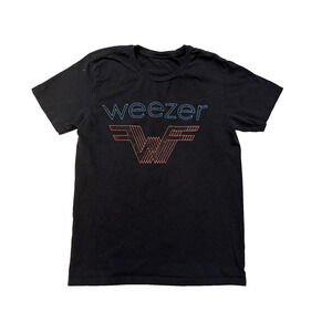 Weezer Shirt Mens Small Black Graphic Band Tee Rock Concert Tour Vintage Y2K